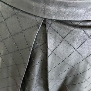 Dolce Vita Pleather across-Stitch Skater Skirt